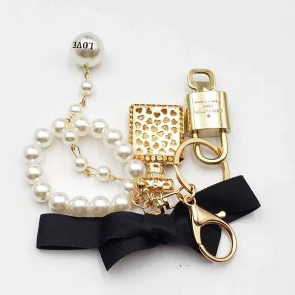 100% Auth Louis Vuitton Lock & Key with unbranded Bagcharm, Keycharm, Keychain - Picture 7 of 7